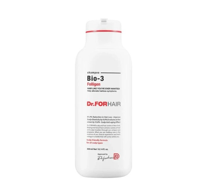 Эффективный шампунь против выпадения волос с стволовыми клетками Dr.FORHAIR Folligen BIO 3 Shampoo 500 мл