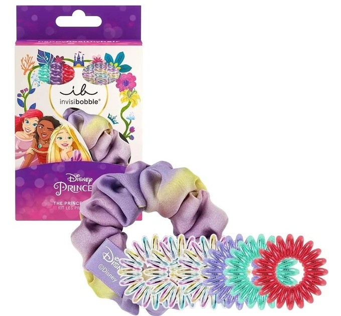 Подарочный набор invisibobble SET DISNEY The Princesses 7 шт - идеальный подарок для поклонниц Диснеевских принцесс