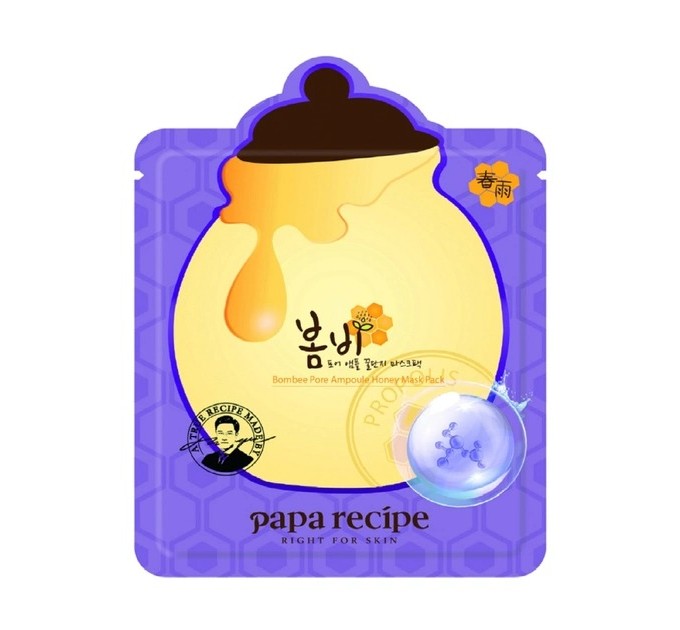 Тканевая маска с медом для уменьшения пор Papa Recipe Bombee Pore Ampoule Honey Mask 25 g