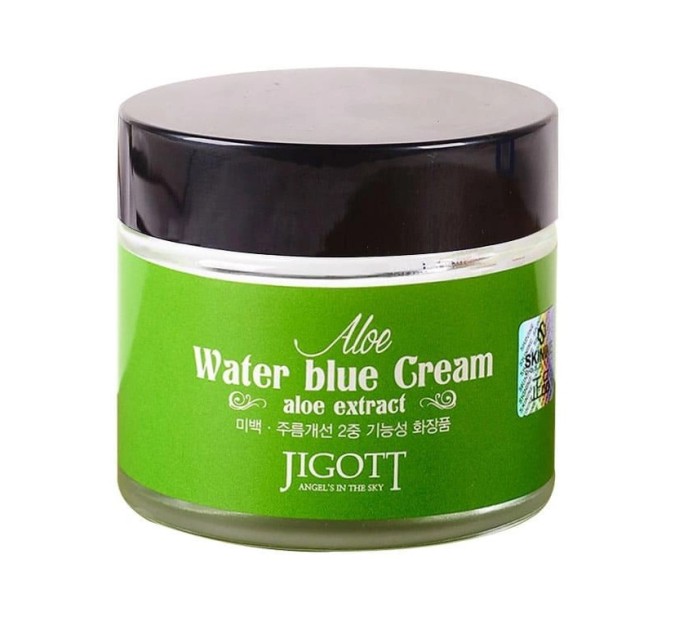 Крем для лица Алоэ Aloe Water Blue Cream Jigott 70 мл (8809210034094)