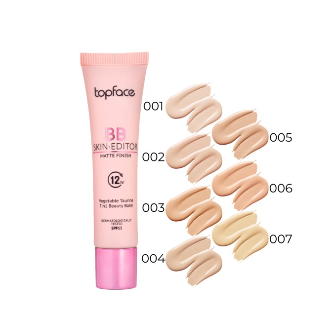 Тональный ВВ крем TopFace Skin Editor Matte Finish SPF15 № 01 30 мл (PT462)