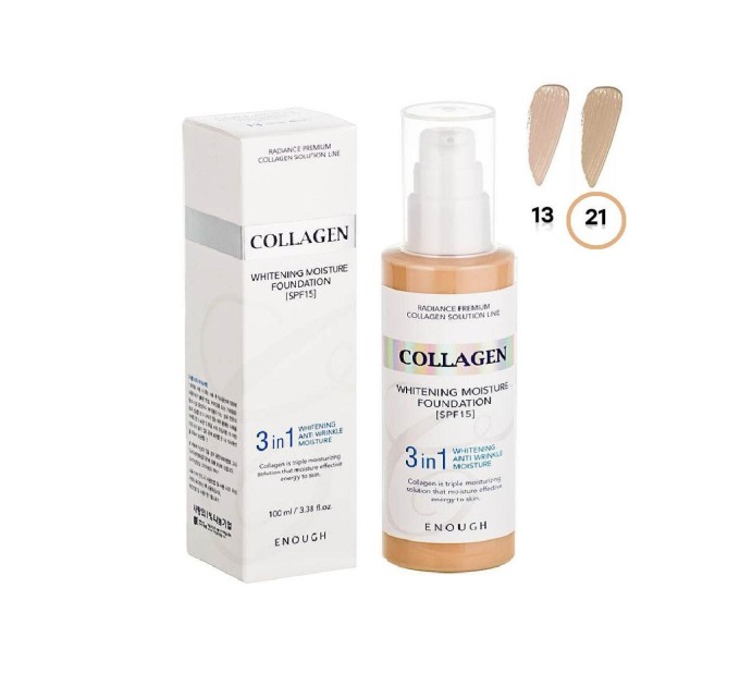 Тональный крем для лица Enough Collagen Whitening Moisture Foundation SPF15 21 100 мл (8809474497079)