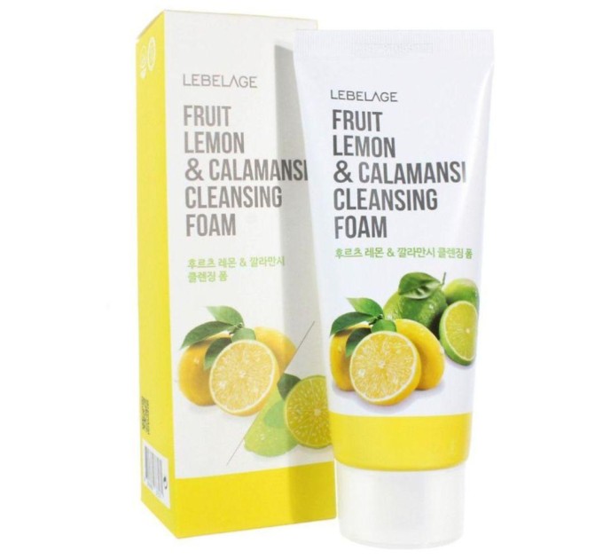 Натуральна пінка для вмивання з лимоном і каламанси Lebelage Fruit Lemon&Calamansi Cleansing Foam 100 мл (8809689373571)