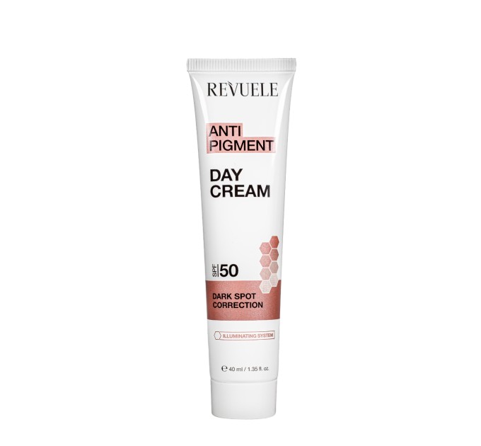 Крем для лица отбеливающий антипигментный REVUELE Anti Pigment Day Cream SPF 50 40 мл (5060565106673)