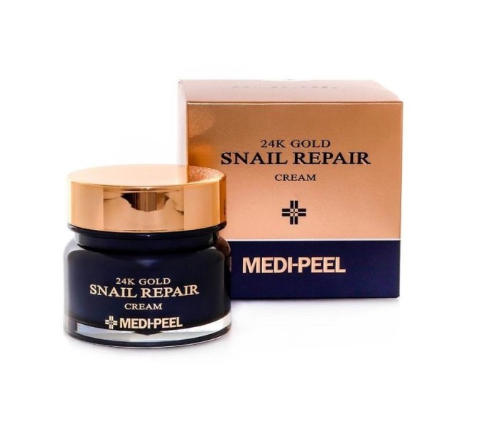 Инновационный 24k Gold Snail Repair Cream Medi-Peel - уникальное средство для лица с коллоидным золотом и муцином улитки