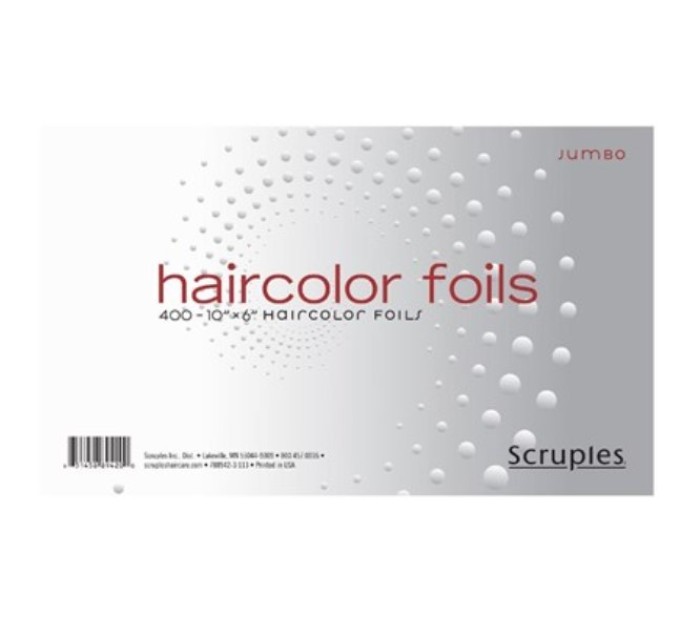 Блестящая фольга SCRUPLES Haircolor Jumbo Foils 10x6 (8942) для профессионального обесцвечивания волос