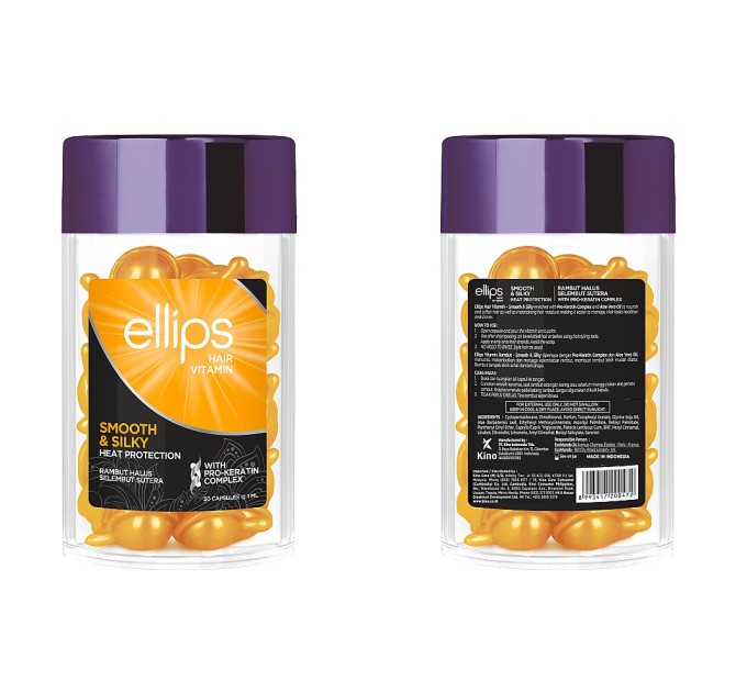 Smooth and silky hair with Ellips Pro-Keratin Vitamin Oil Complex