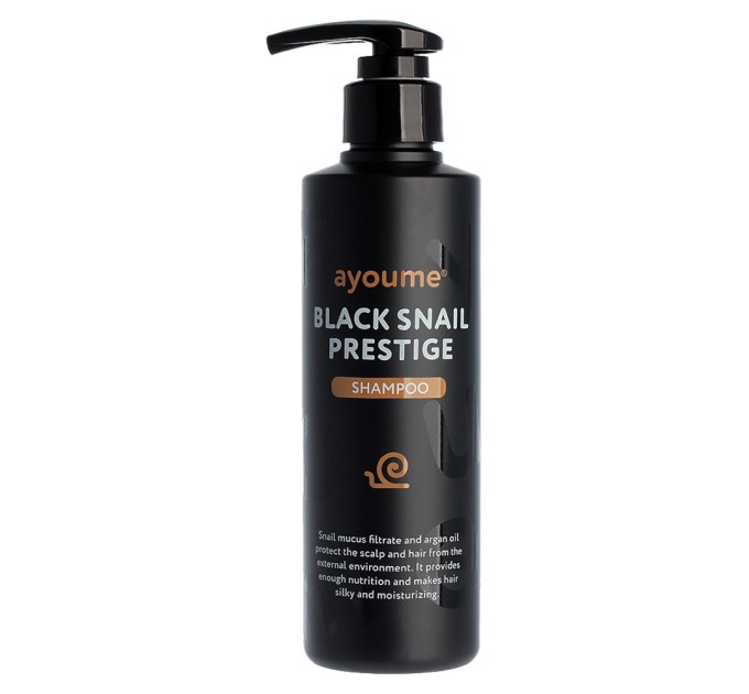 Мини-шампунь Ayoume Black Snail Prestige с муцином улитки, 100 мл