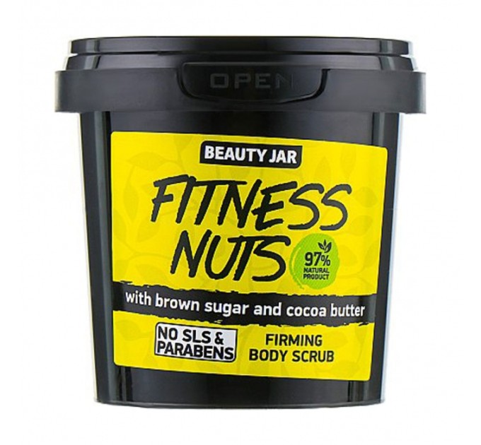 Сахарный скраб Fitness Nuts Beauty Jar: укрепление тела в 200 г.