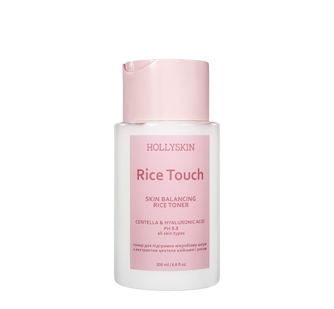 Тонер для лица для поддержки микробиома кожи Hollyskin Rice Touch Centella&Hyaluronic Acid 200 мл (0299h)