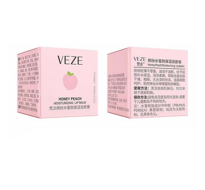 Бальзам для губ VEZE Honey Peach: 5.8г увлажнения и питания