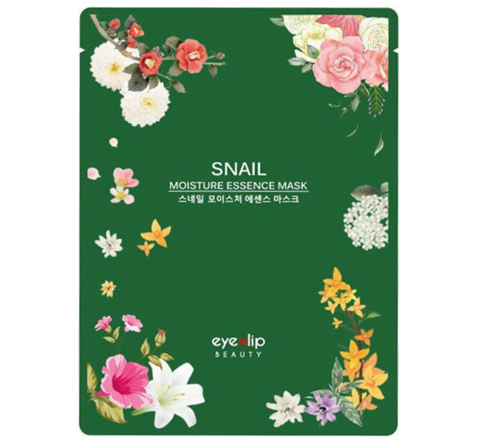 Увлажняющая тканевая маска для лица с улиткой Eyenlip Moisture Essence Mask Snail 25 мл: мощное увлажнение и омоложение