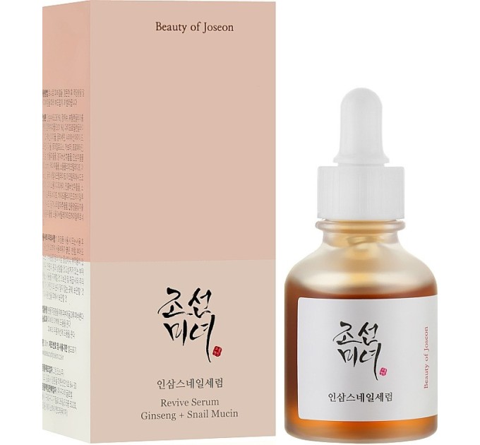 Оживляющая сыворотка Beauty Of Joseon с женьшенем и муцином улитки - прекрасное средство для восстановления кожи