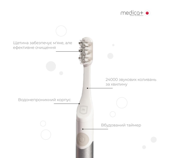 Улучшите свою улыбку с звуковой зубной щеткой Medica+ ProBrush 7.0 Compact (Silver)