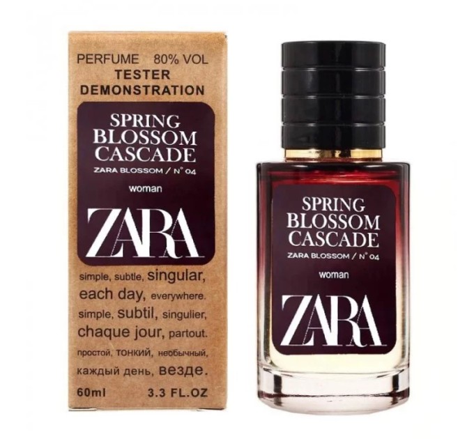 Парфюм Zara №04 Spring Blossom Cascade - Selective Tester 60ml: весенний цветочный аромат в выборочной пробнике