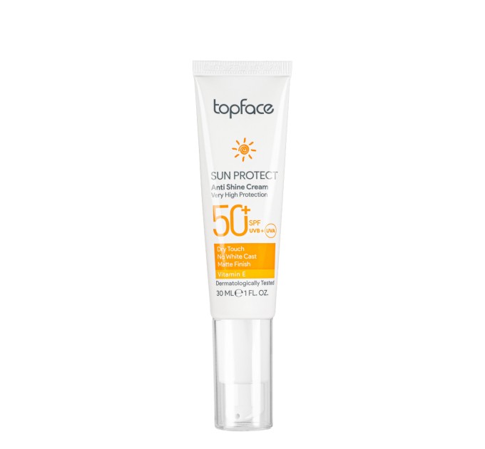 Солнцезащитный крем для лица широкого спектра TopFace SPF 50+ 30 мл (PT806)