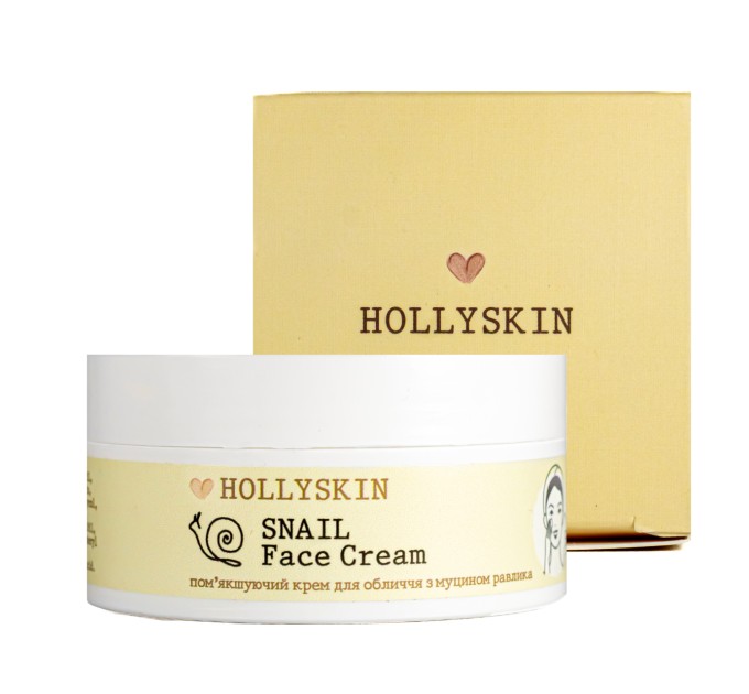 Пом'якшувальний крем для обличчя з муцином равлика Hollyskin Snail Face Cream 50 мл – оберіть досконалість