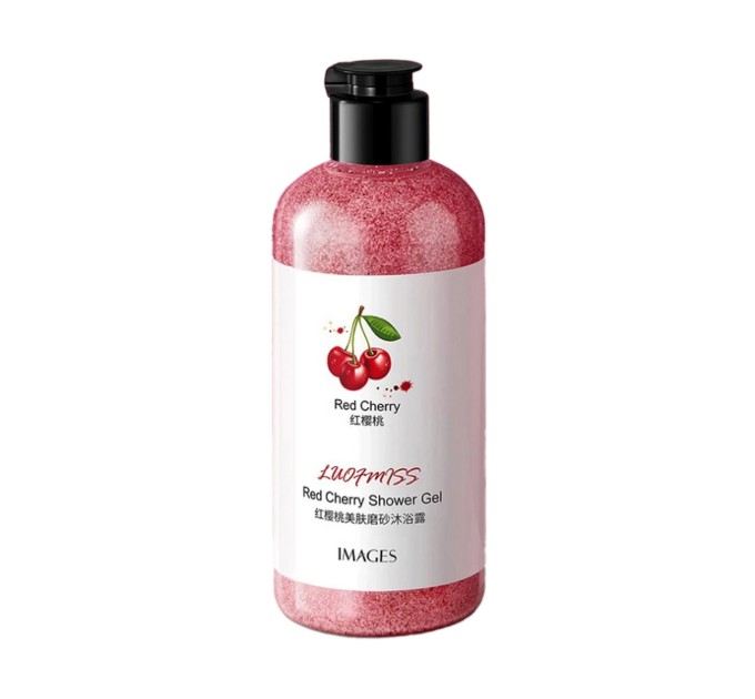 Скрабирующий гель для душа No Brand с вишней Images Red Cherry Shower Gel 300 мл