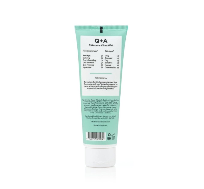 Очищающий гель с мятой для лица Q+A Peppermint Cleanser 125 мл