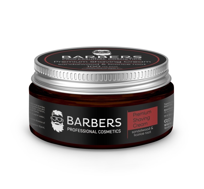 H1: Успокаивающий Крем для Бритья Barbers Sandalwood-Licorice Root 100 мл