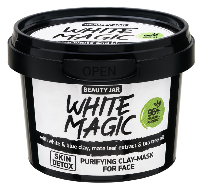 Освежающая маска для лица White Magic Beauty Jar с экстрактом листьев мате - улучшение кожи в мгновение ока