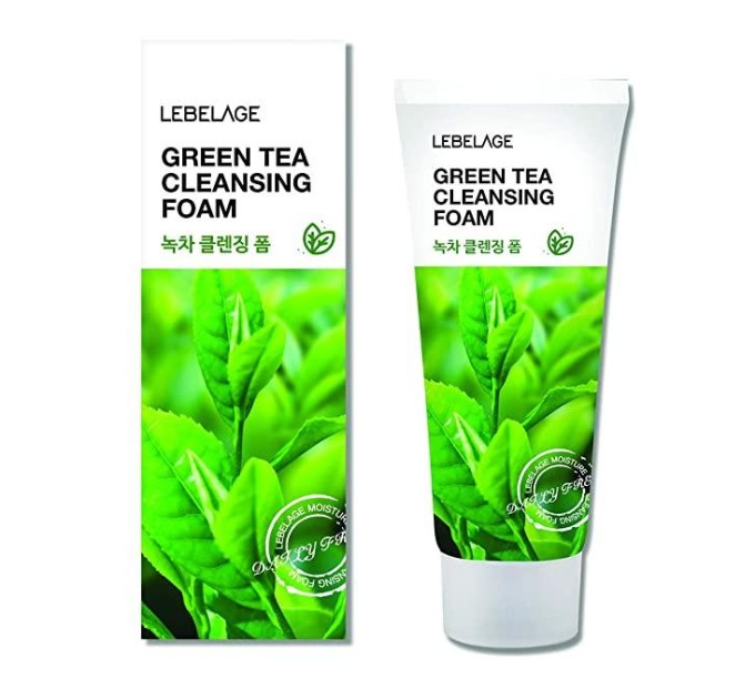 Освежающая сила зеленого чая: Пенка для умывания Lebelage Cleansing Foam Green Tea