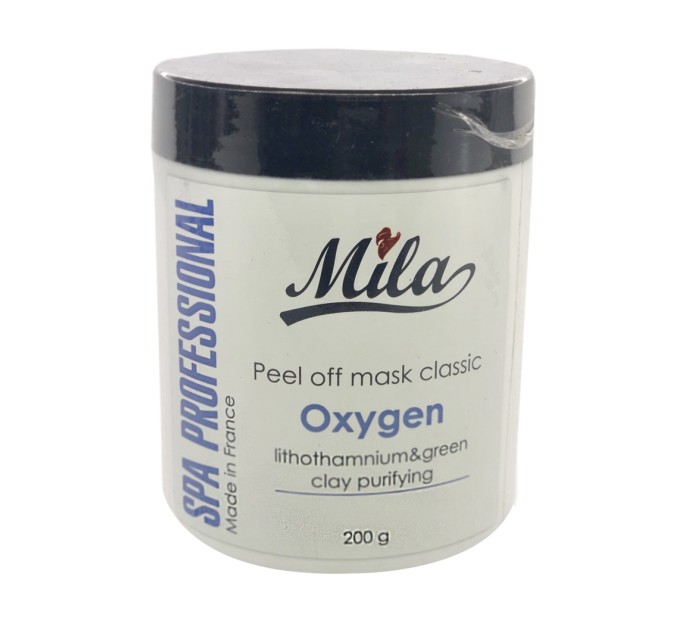 Альгинатная маска Кислородная Антиакне с зеленой глиной Mila Mask Classic Oxygen Powder Perfect 200 г (3702261108200)