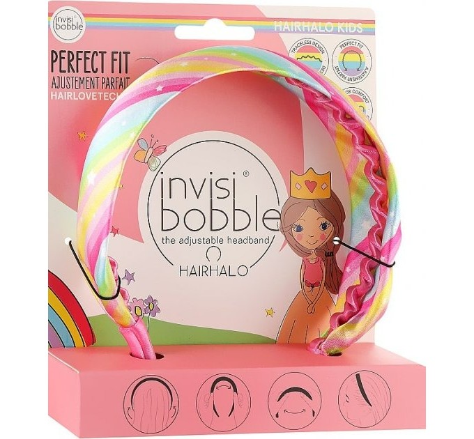 Детский обруч invisibobble HAIRHALO KIDS Rainbow Crown для веселых причесок!