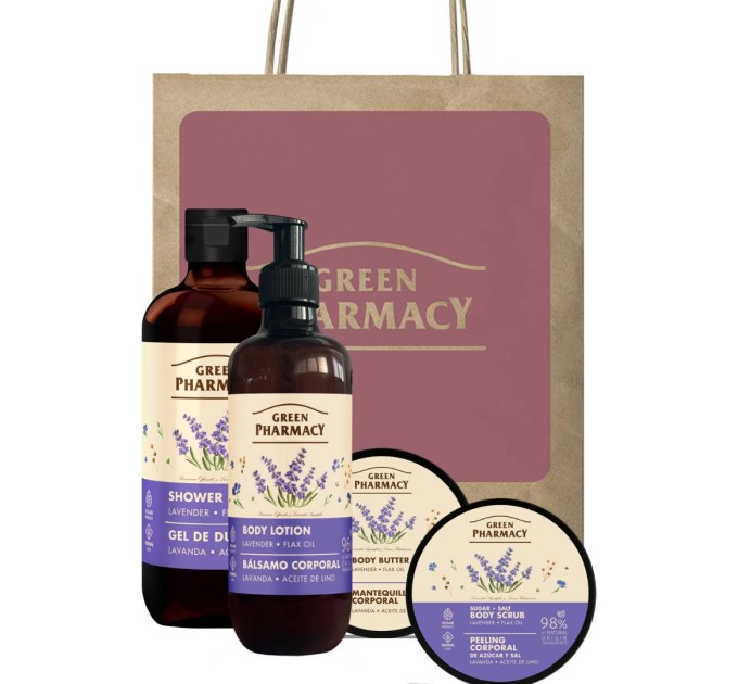 Набор Green Pharmacy Лаванда и масло льна: идеальное питание для вашего тела