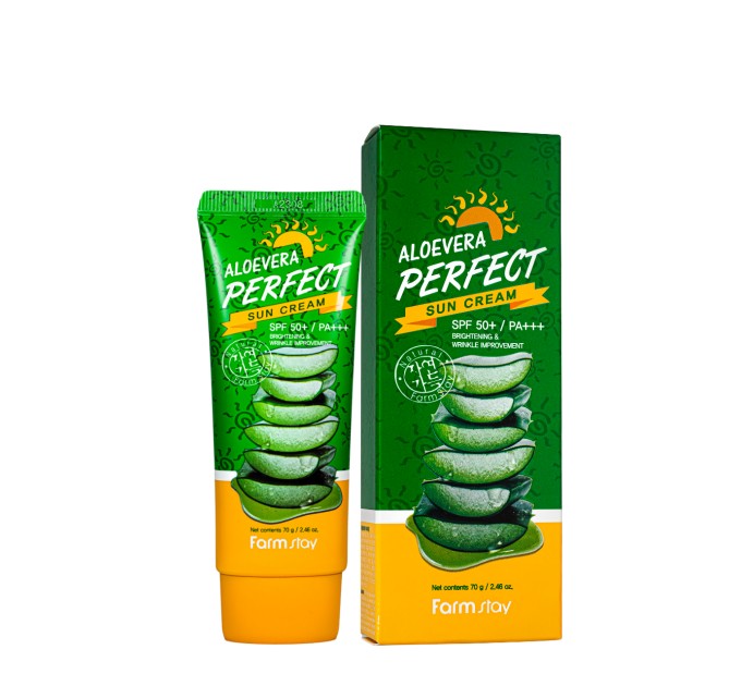 Солнцезащитный крем для лица FarmStay Aloe Vera Perfect Sun Cream SPF50+ PA+++ 70 мл (FS 9867)