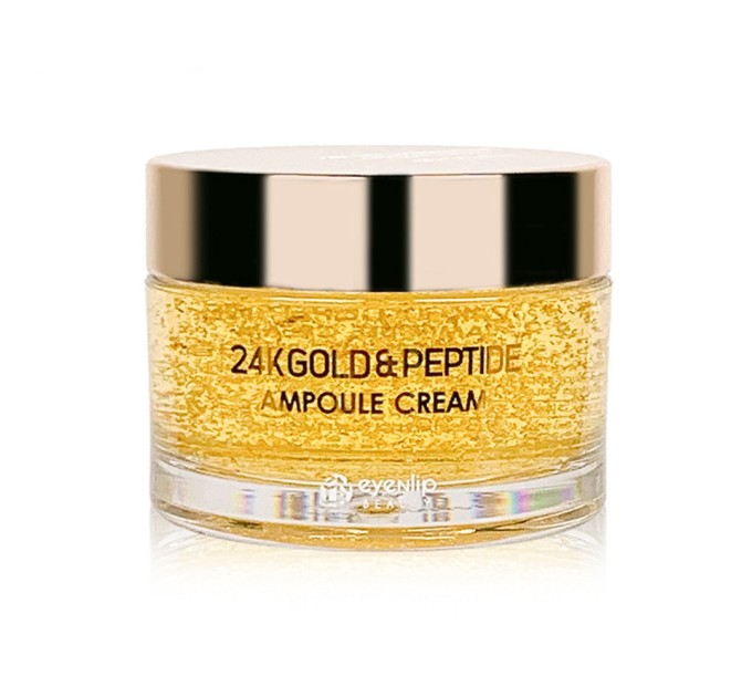 Антивозрастной ампульный крем с золотом и пептидами Eyenlip 24K Gold & Peptide Ampoule Cream 50 г (8809555251088)