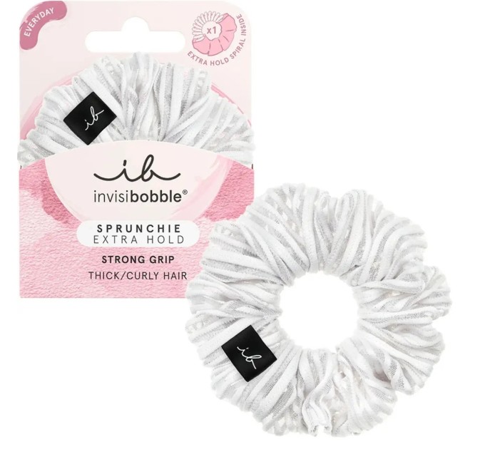 Резинка-браслет invisibobble SPRUNCHIE EXTRA HOLD Pure White для волос