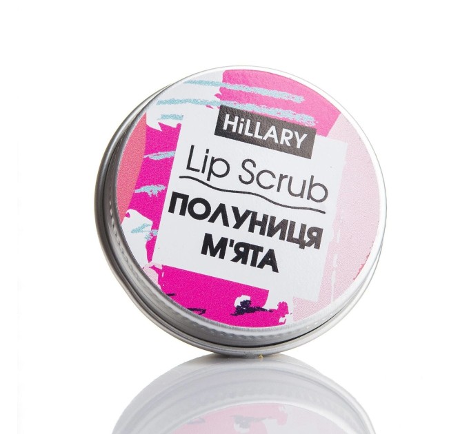 Освежающий лип-скраб с клубникой и мятой: Lip Scrub Strawberry Mint Hillary 30 г