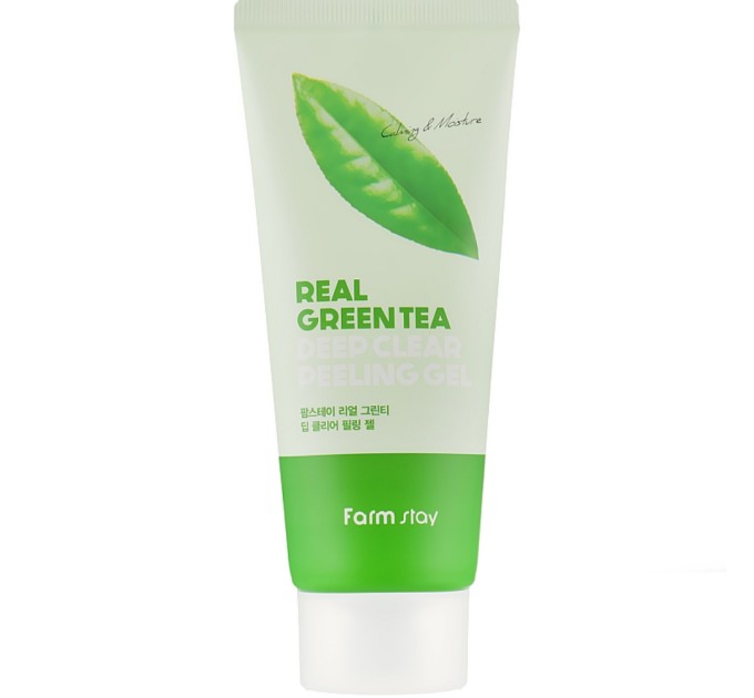 Эффективный пилинг-гель для лица с зеленым чаем Farmstay Real Green Tea Clear Peeling Gel 100 мл