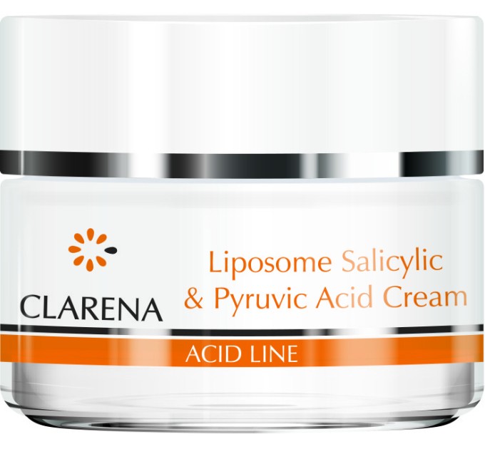 Эффективный Крем с кислотами для жирной и комбинированной кожи Clarena Liposome Salicylic Pyruvic Acid Cream 50 мл