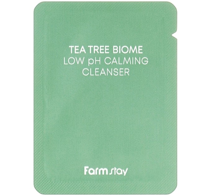 Пенка для умывания с низким pH пробник FarmStay Tea Tree Biome Low Ph Calming Cleanser 2 мл (8809783324493)