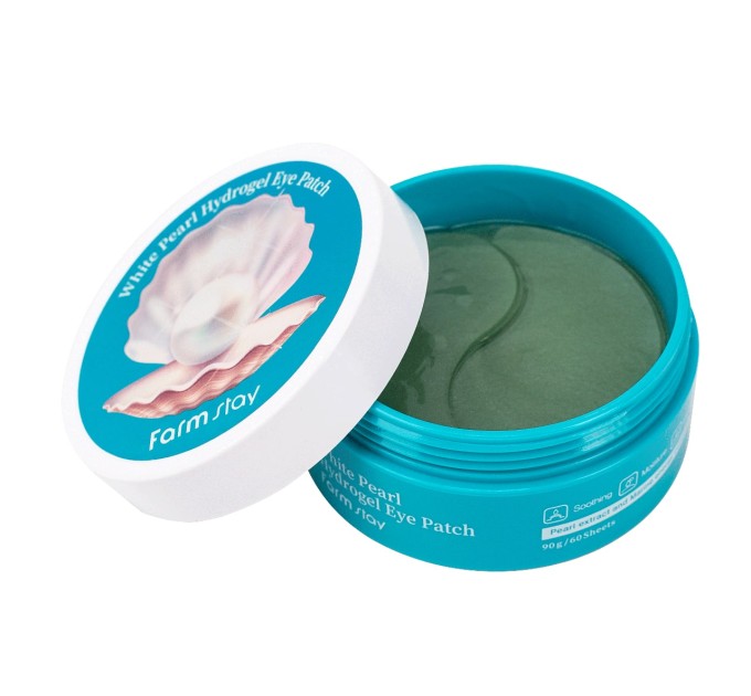 White Pearl Hydrogel Eye Patch FarmStay: Осветление и увлажнение за 60 патчей