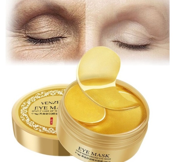 Обновите свою кожу с помощью гидрогелевых золотых патчей Venzen Gold Eye Mask!