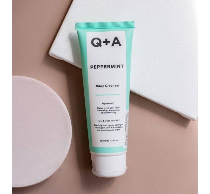 Очищающий гель с мятой для лица Q+A Peppermint Cleanser 125 мл