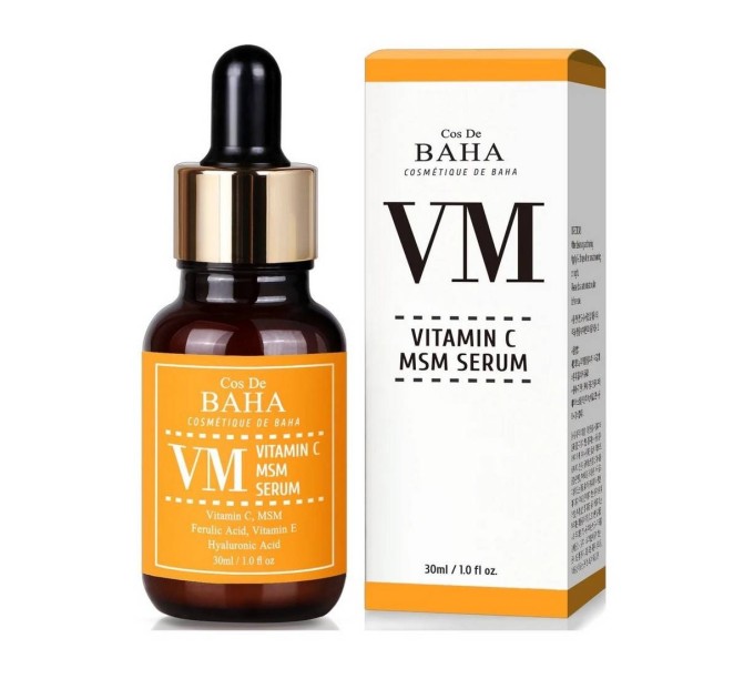 Осветляющая сыворотка Vitamin C MSM Serum Cos De Baha 30 мл: мощный уход с витамином C