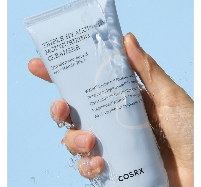 Пенка для умывания Hydrium Triple Hyaluronic Moisturizing Cleanser COSRX: интенсивное увлажнение в каждом мгновении