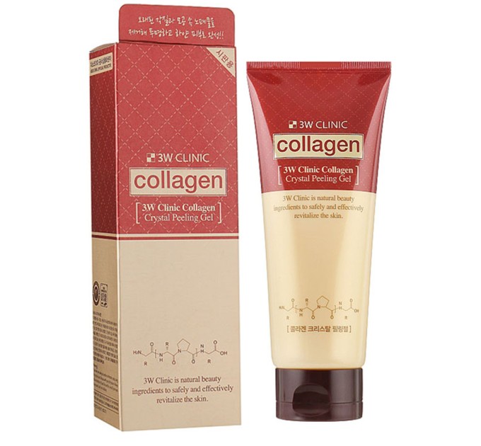 Пилинг-гель с коллагеном 3W Clinic Collagen Crystal Peeling Gel 180 мл (8809445612012)