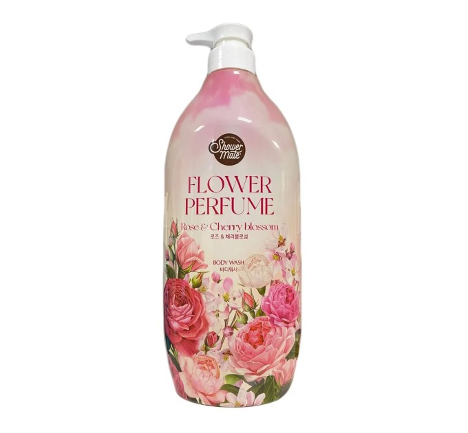 Гель для душа KeraSys Shower Mate Perfumed Rose&Cherry Blossom 900 мл - роскошный уход!