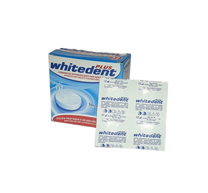 Ультраэффективные таблетки для чистки зубных протезов ORAL-FACE Whitedent Plus 32 шт – идеальное решение для белизны и свежести