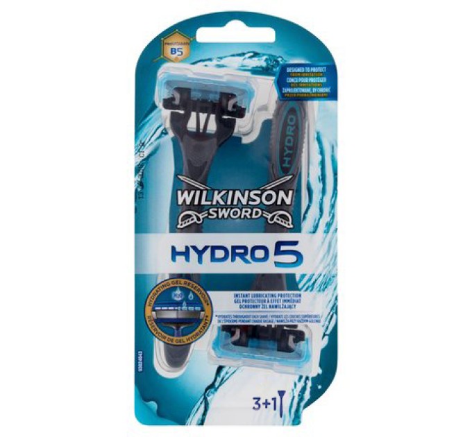 Мужские одноразовые станки Wilkinson Hydro 5 (3+1 Free) - идеальный выбор для комфортного бритья