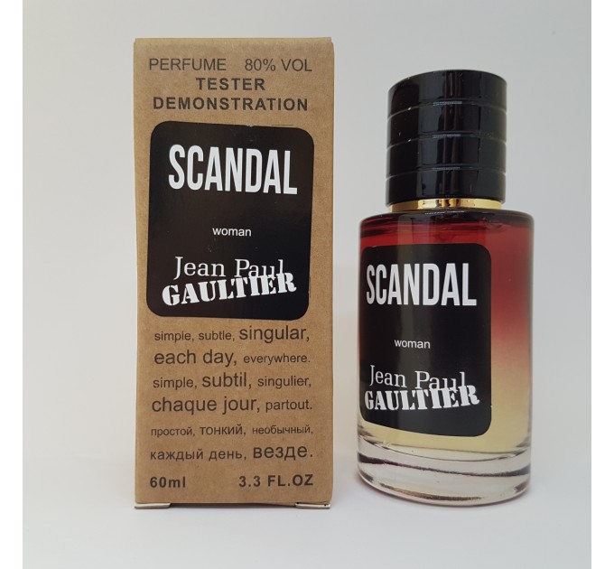 Неповторимый Jean Paul Gaultier Scandal - Selective Tester 60ml: погрузитесь в мир изысканного тестирования