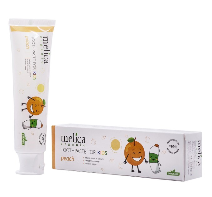 Персикова дитяча паста Melica Organic: органічний захист для здорових зубів