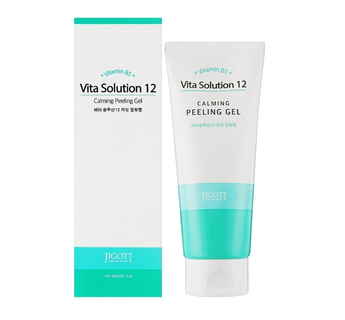 Заспокійливий пілінг-гель Vita Solution 12 Calming Peeling Gel Jigott 180 мл: ідеальне очищення та комфорт для вашої шкіри