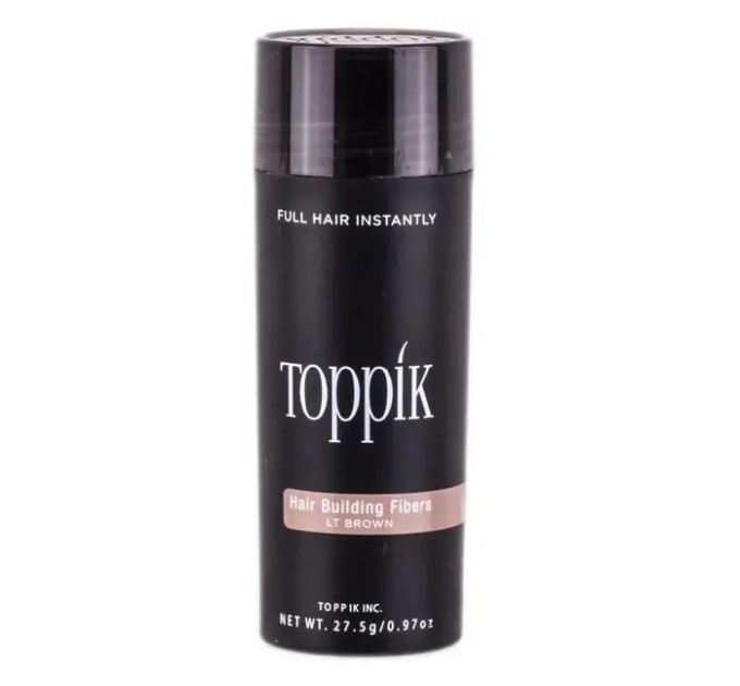 Создайте эффект плотных волос с помощью Toppik Hair Building Fibers в оттенке темно-русый light brown 27.5 г (lb-04)