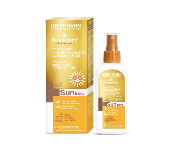 Дитяче молочко SPF 50 від Nivelazione Skin Therapy Sun Farmona: водостійкий захист від сонця (150 мл)